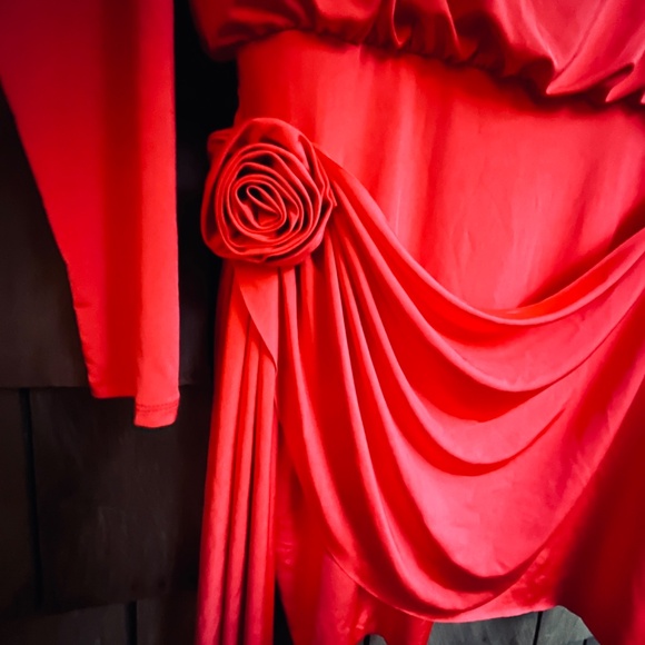 AQUA Red Mini Dress XXL Bloomingdale’s Exclusive Holiday Party Cocktail $98US - Picture 5 of 10